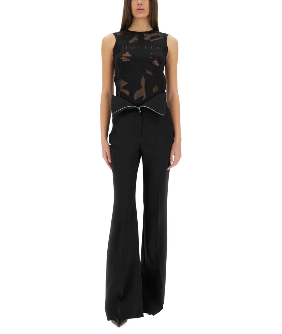 ALEXANDER MCQUEEN Черная вискозная футболка, фото 3