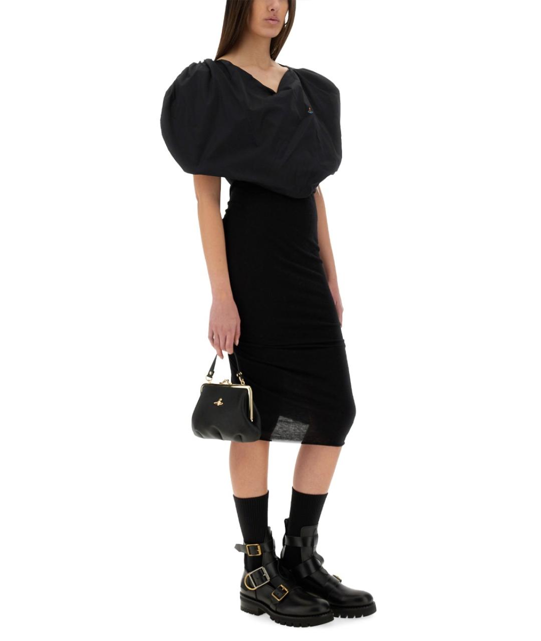 VIVIENNE WESTWOOD Черная хлопковая футболка, фото 2