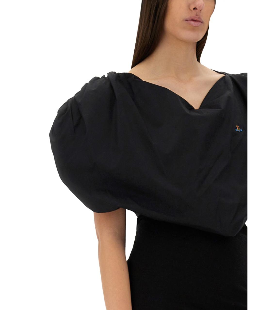 VIVIENNE WESTWOOD Черная хлопковая футболка, фото 4