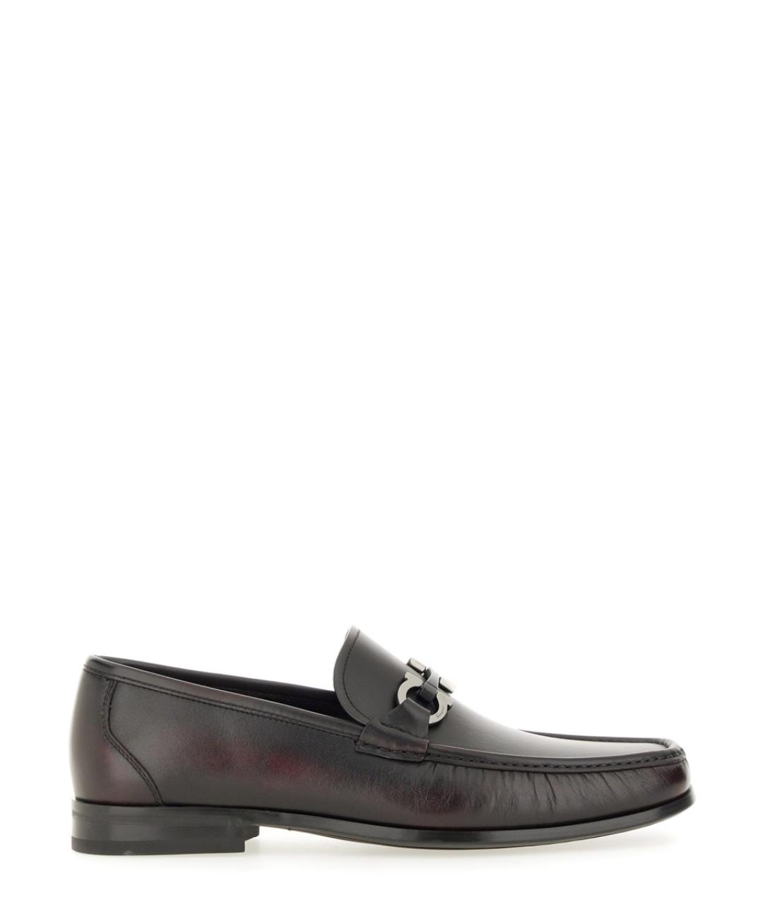 FERRAGAMO Коричневые кожаные лоферы, фото 1