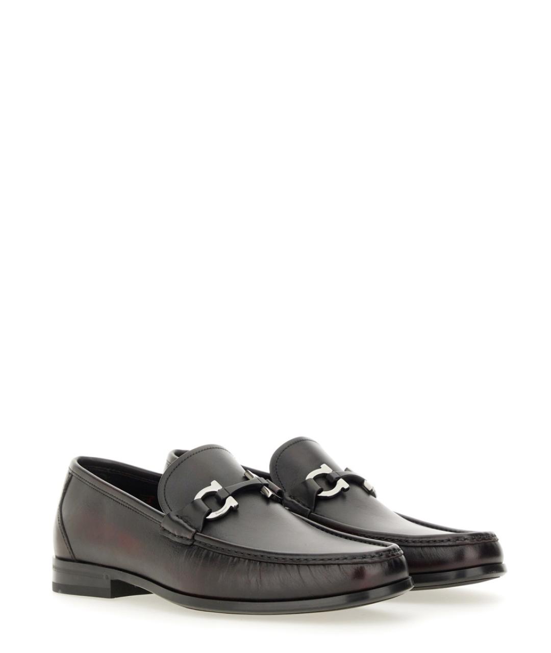 FERRAGAMO Коричневые кожаные лоферы, фото 2