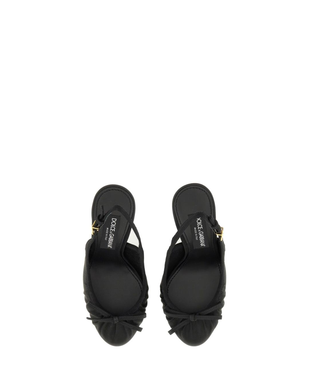 DOLCE&GABBANA Черные босоножки, фото 5