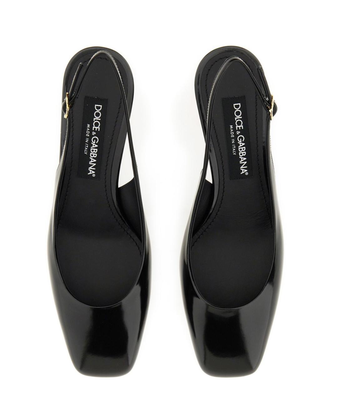 DOLCE&GABBANA Черные кожаные туфли, фото 5
