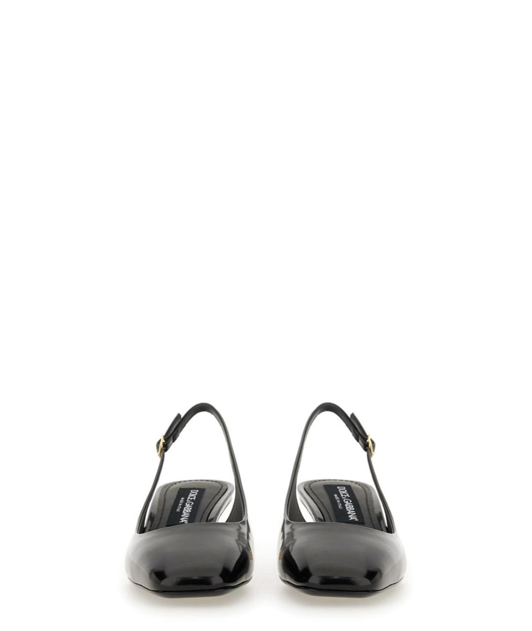 DOLCE&GABBANA Черные кожаные туфли, фото 4