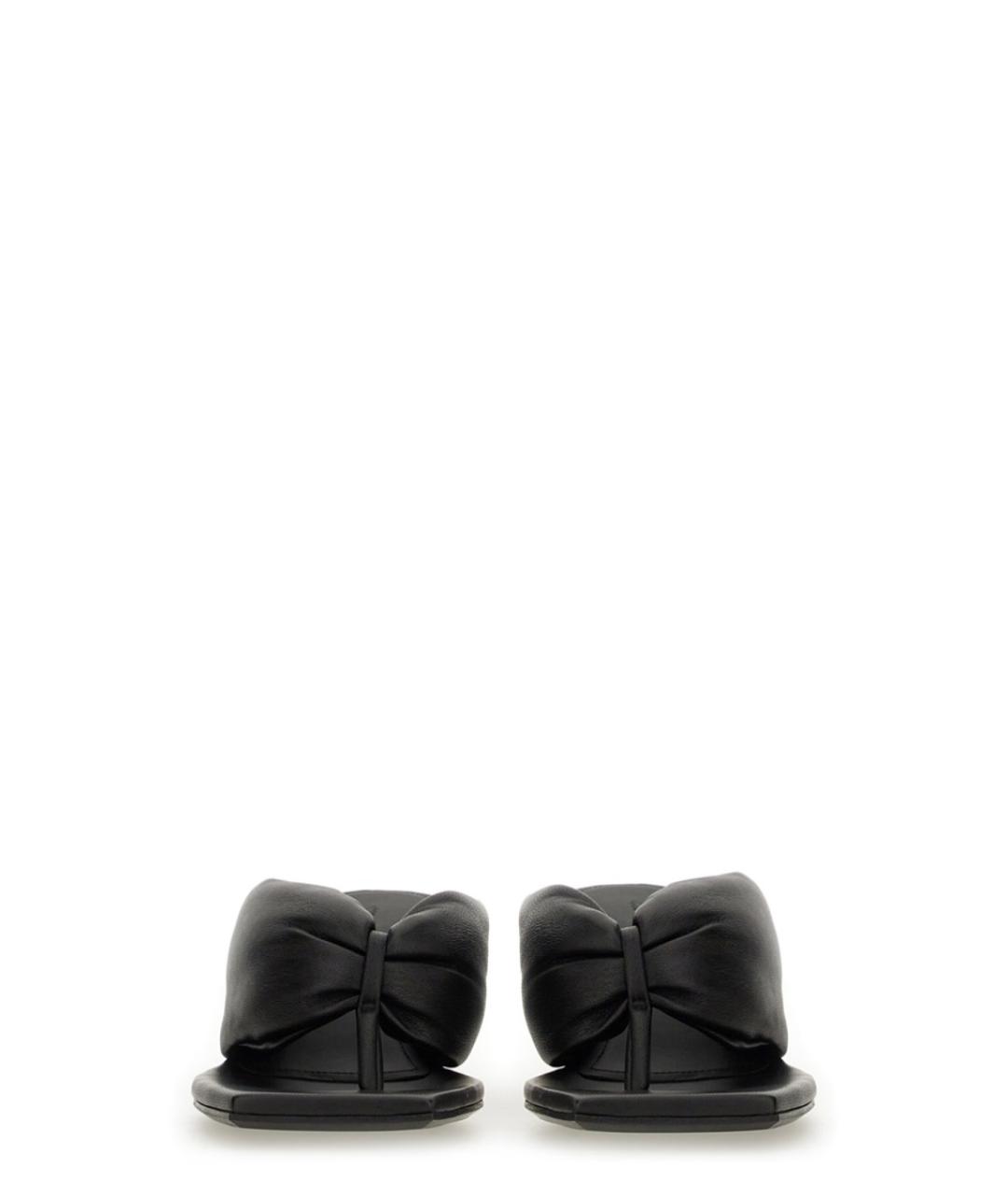 RICK OWENS Черные кожаные мюли, фото 5