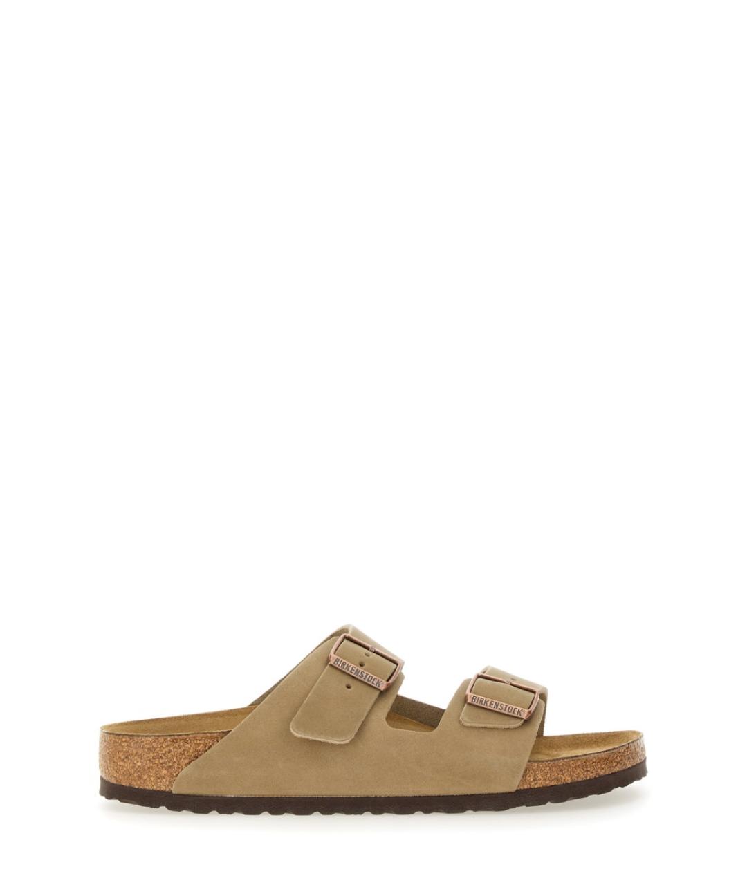 BIRKENSTOCK Коричневые кожаные сандалии, фото 1