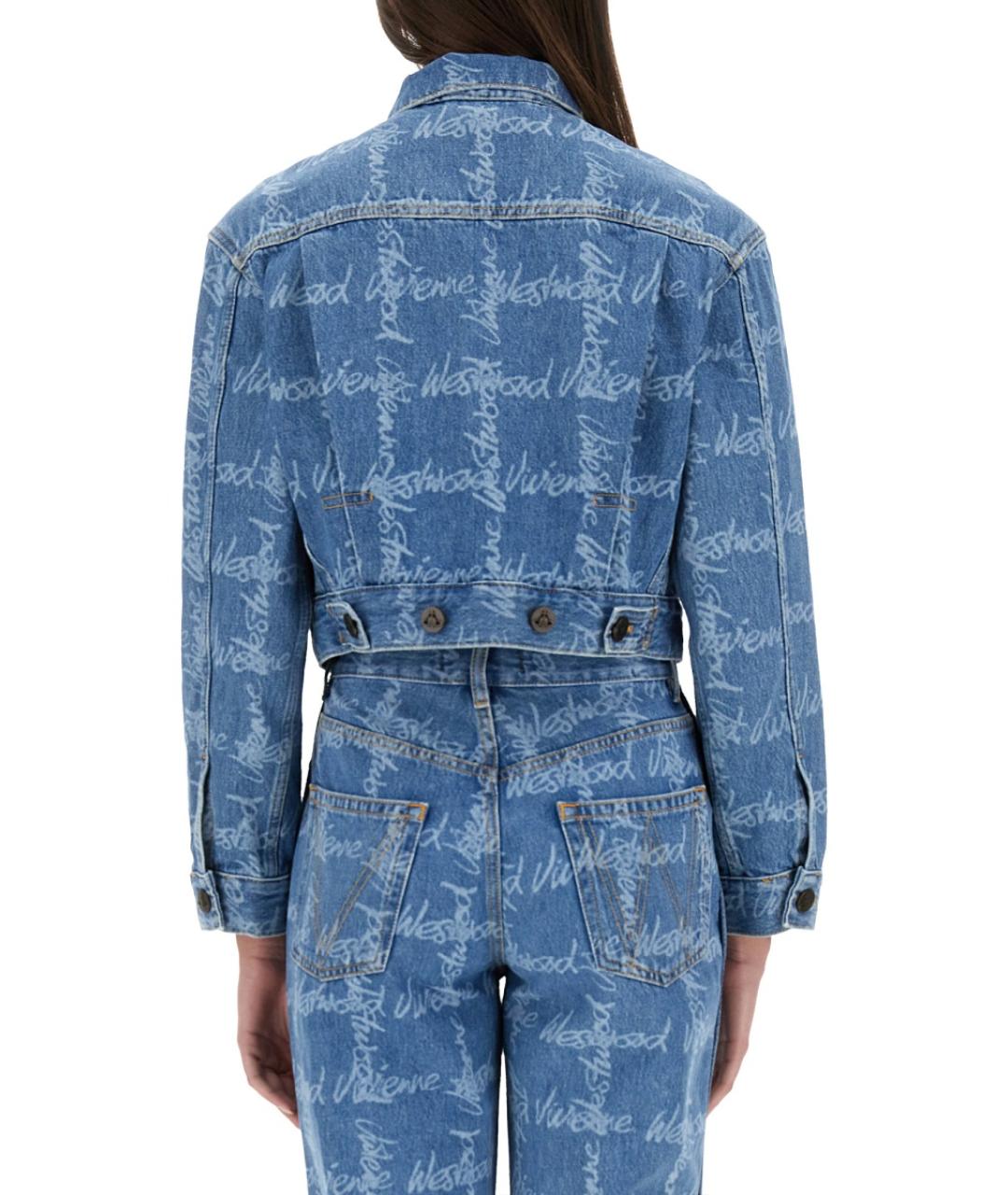 VIVIENNE WESTWOOD Синяя хлопковая куртка, фото 4