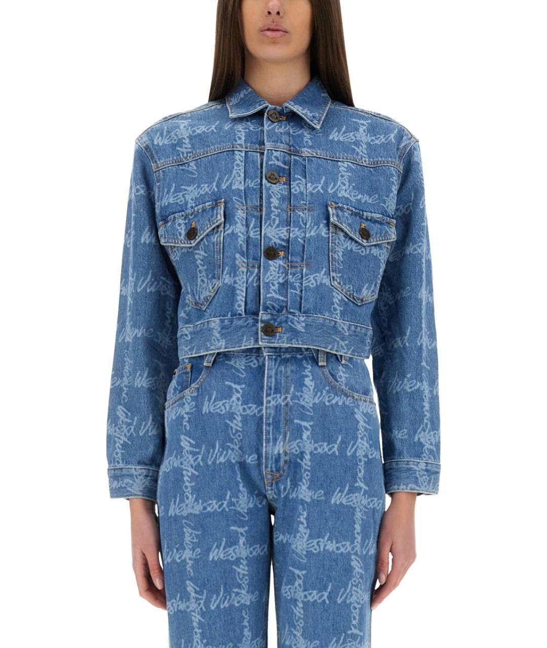 VIVIENNE WESTWOOD Синяя хлопковая куртка, фото 2