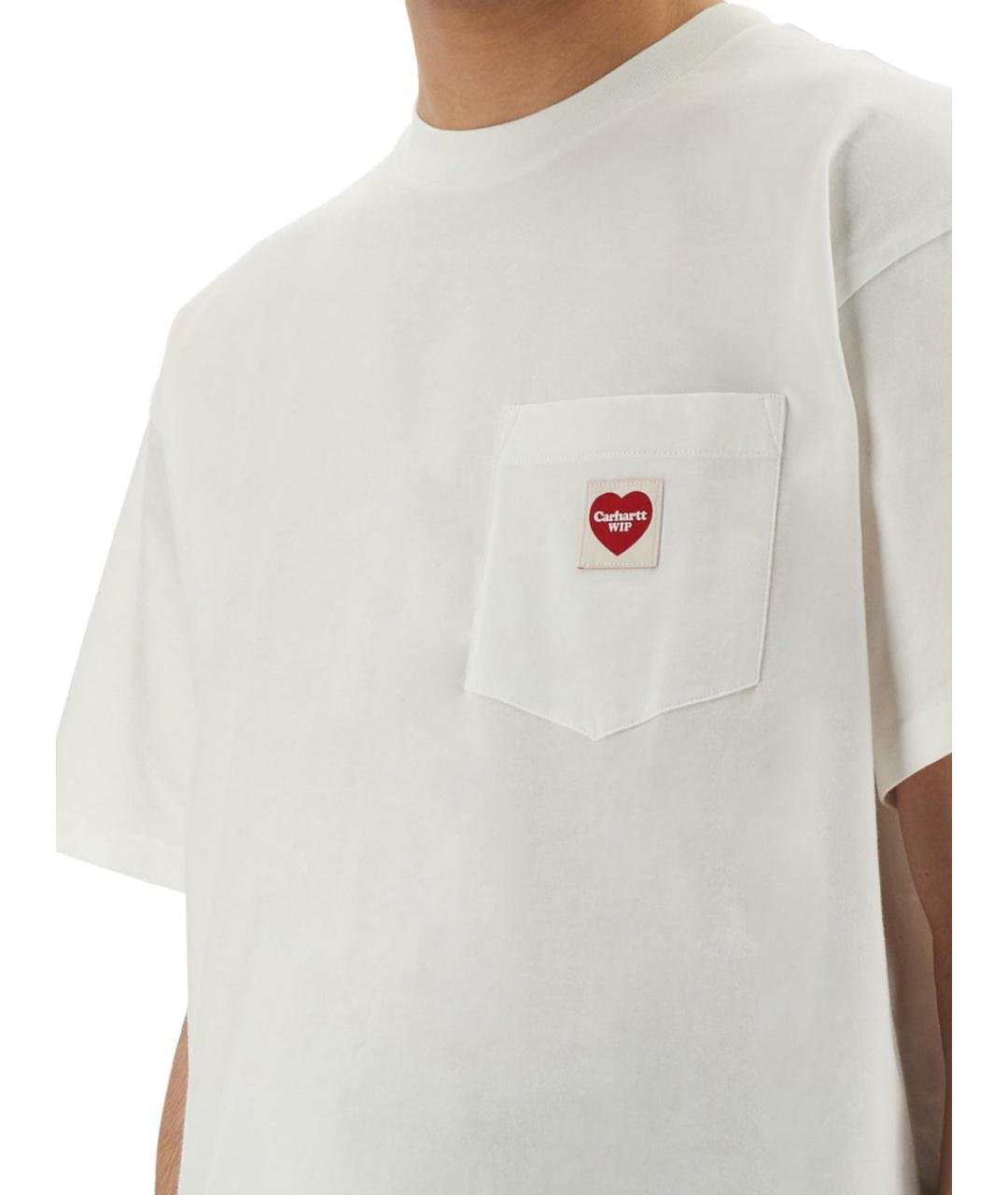 CARHARTT WIP Белая хлопковая футболка, фото 5
