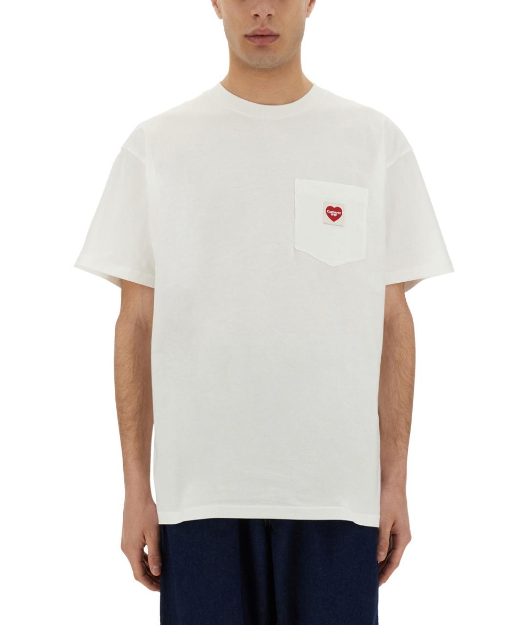CARHARTT WIP Белая хлопковая футболка, фото 2