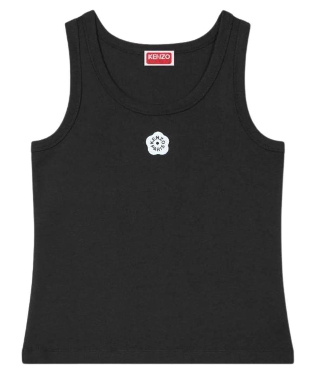 KENZO Черная хлопковая майка, фото 1