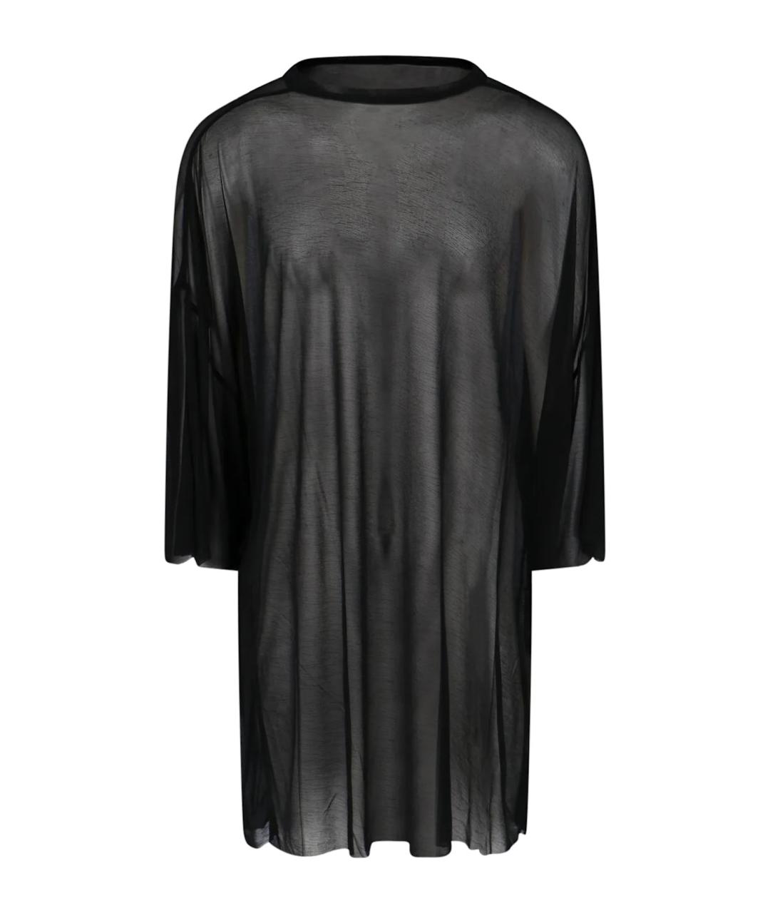 RICK OWENS Черная вискозная футболка, фото 1