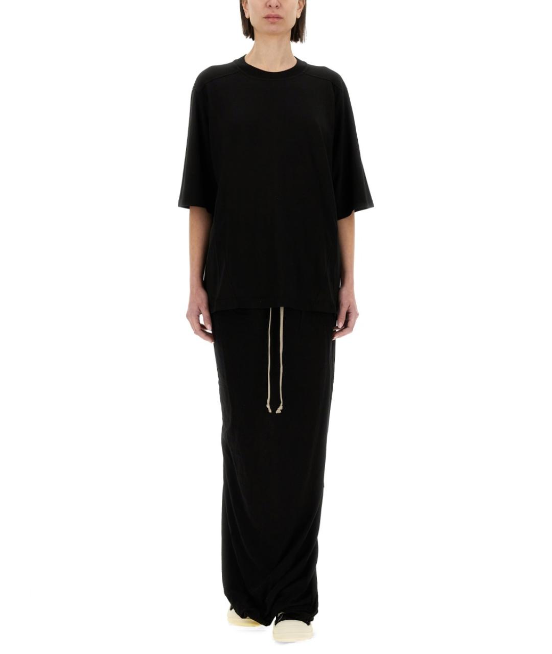 RICK OWENS DRKSHDW Черная хлопковая футболка, фото 4