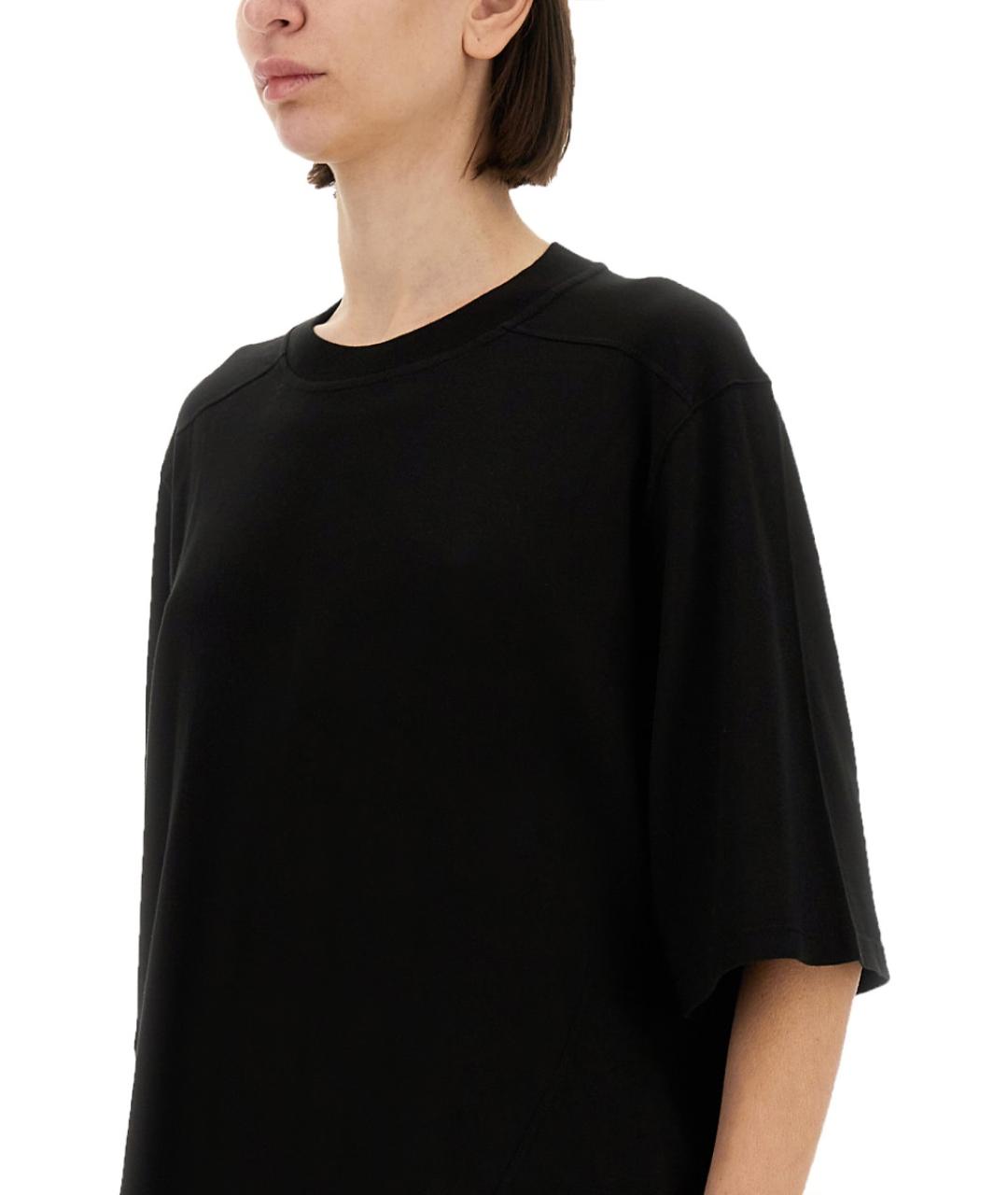 RICK OWENS DRKSHDW Черная хлопковая футболка, фото 2