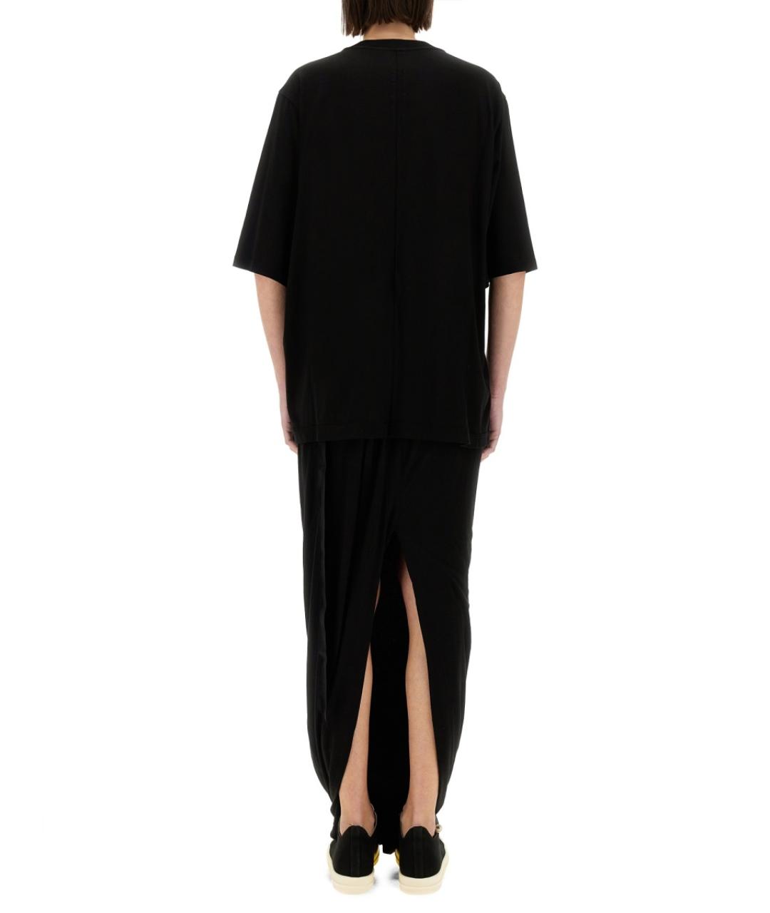 RICK OWENS DRKSHDW Черная хлопковая футболка, фото 3