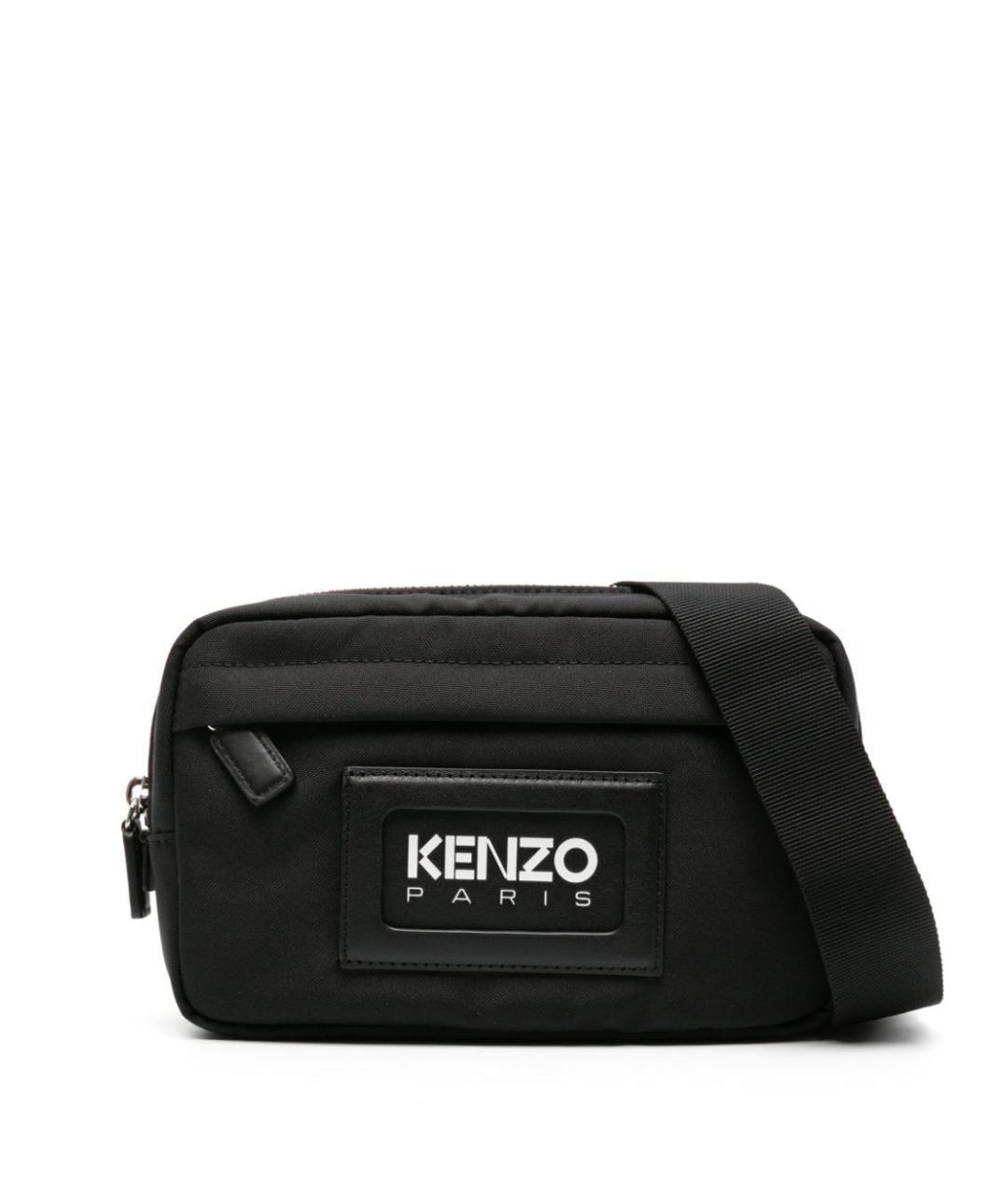 KENZO Черная синтетическая сумка на плечо, фото 1