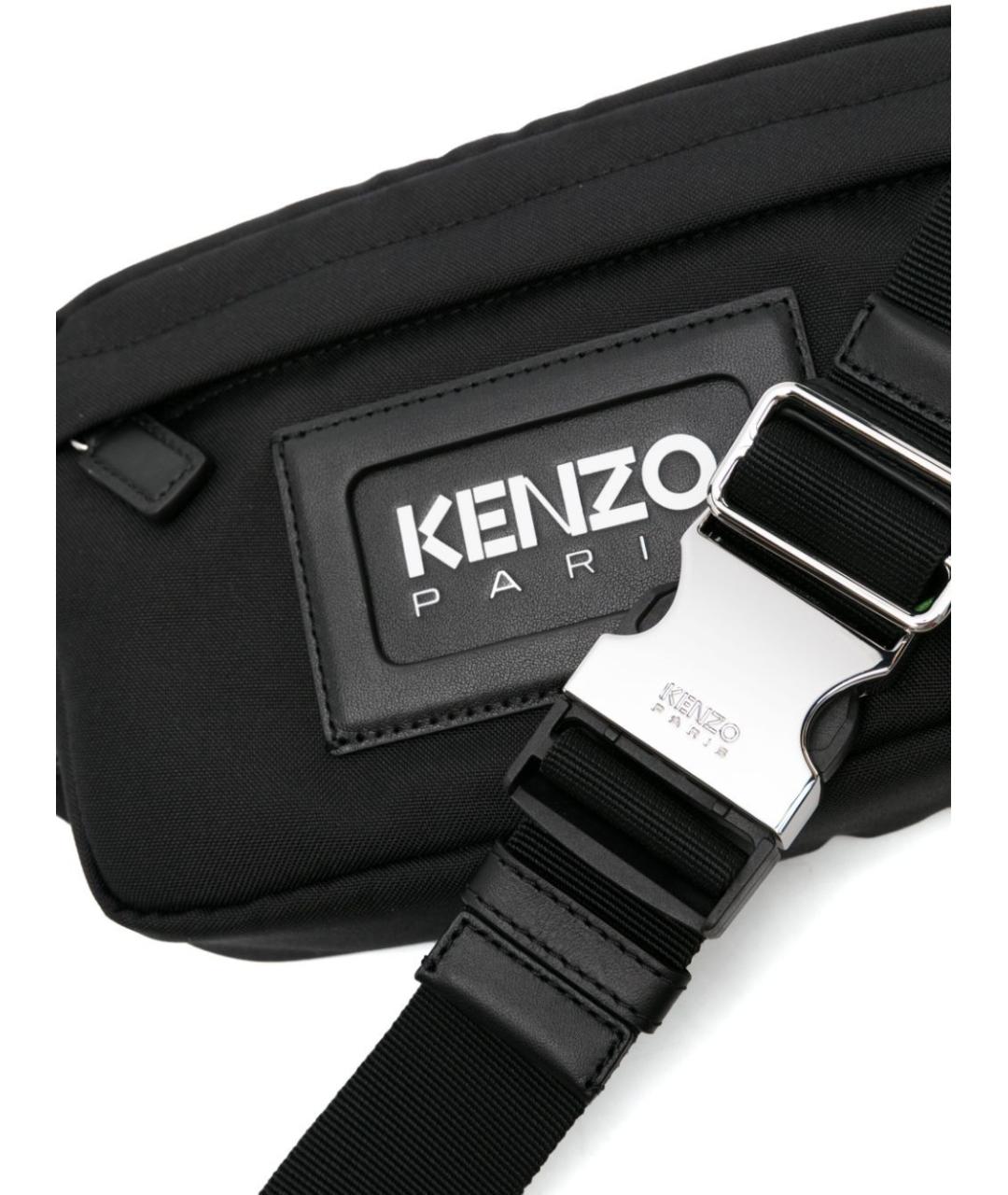 KENZO Черная синтетическая сумка на плечо, фото 4