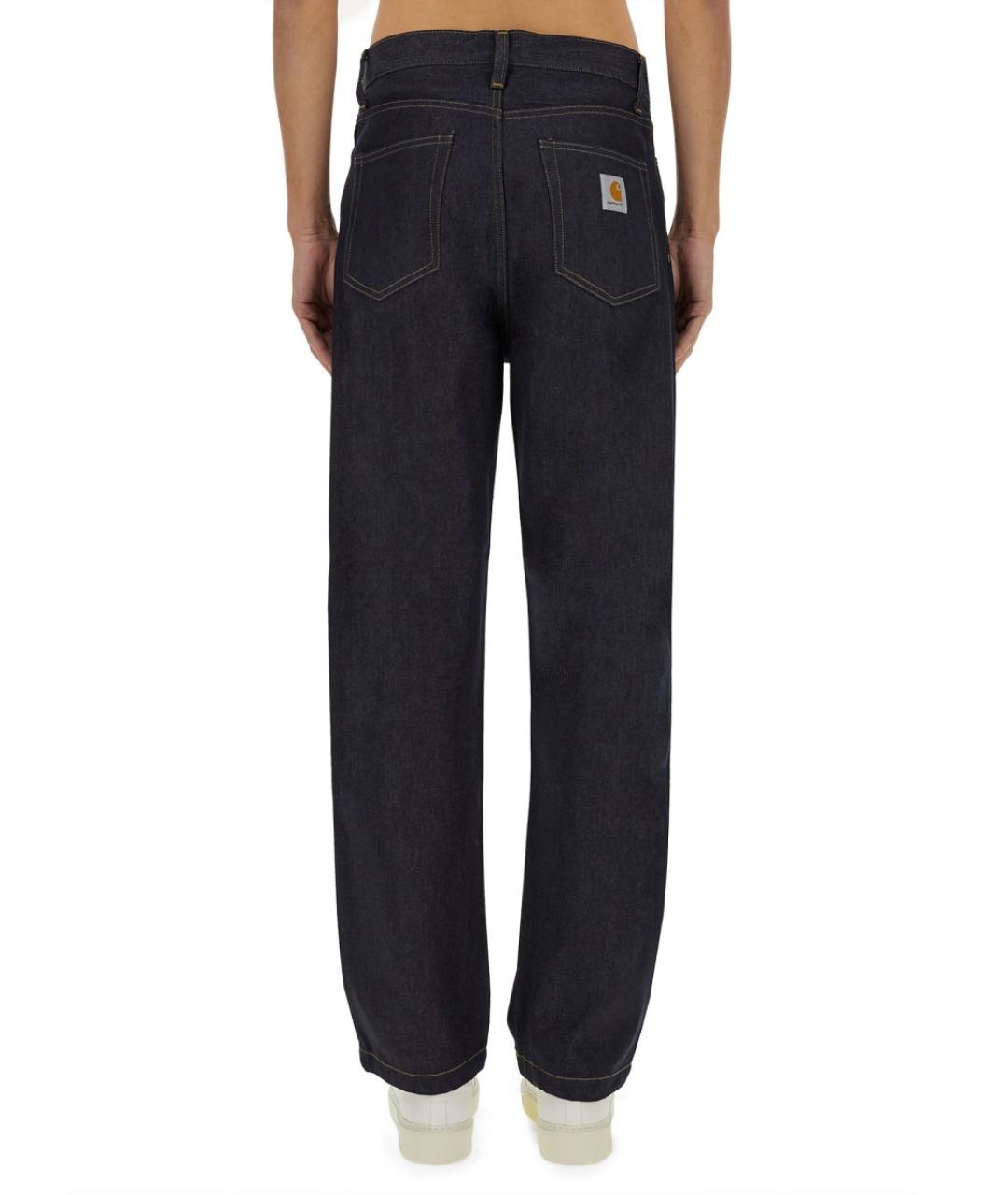 CARHARTT WIP Темно-синие хлопковые прямые джинсы, фото 4