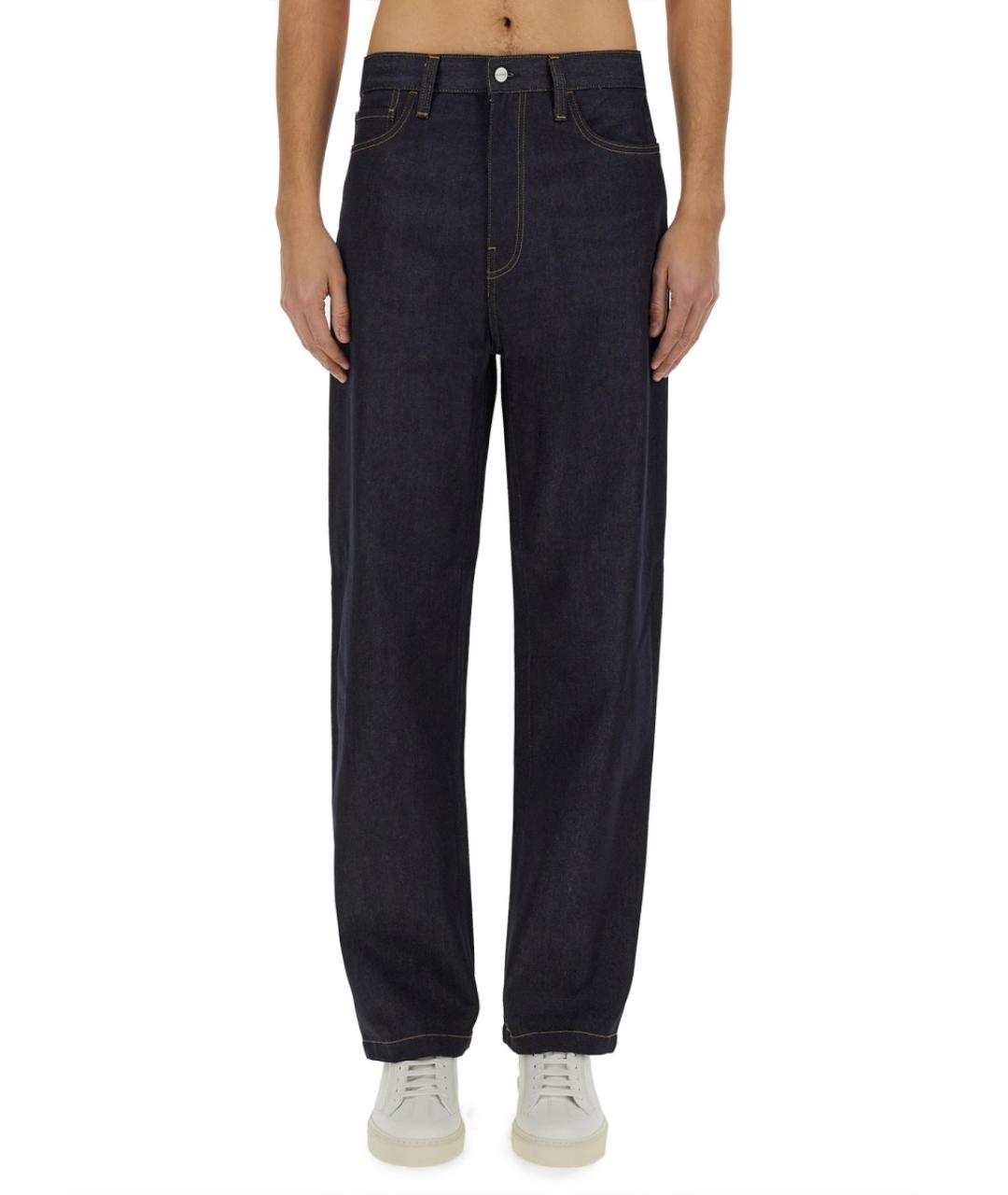 CARHARTT WIP Темно-синие хлопковые прямые джинсы, фото 2