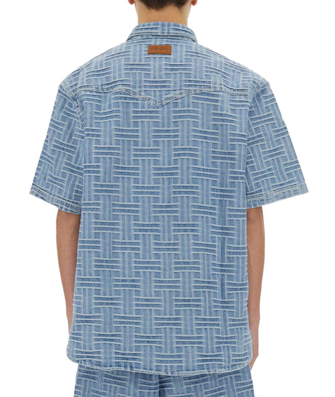 KENZO Голубая хлопковая кэжуал рубашка, фото 4
