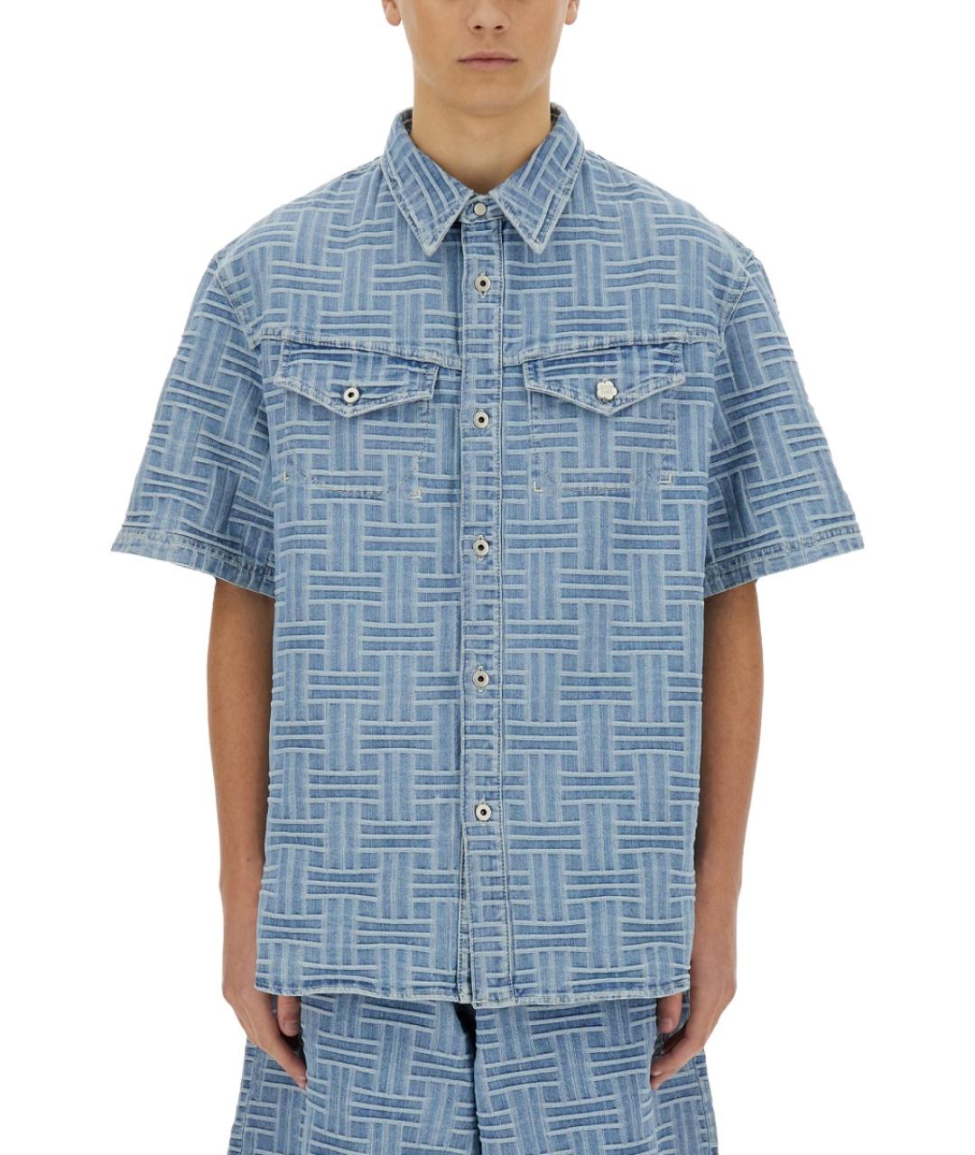 KENZO Голубая хлопковая кэжуал рубашка, фото 2