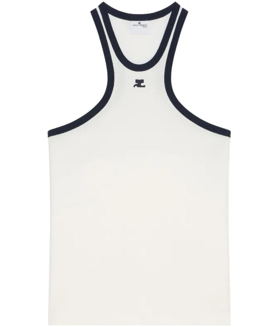 COURREGES Белая хлопковая майка, фото 1