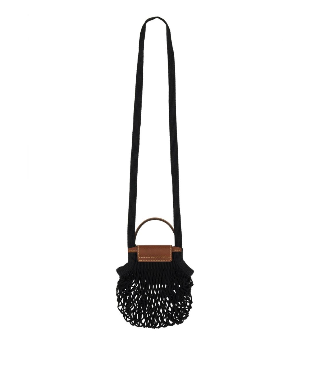 LONGCHAMP Черная хлопковая сумка через плечо, фото 2
