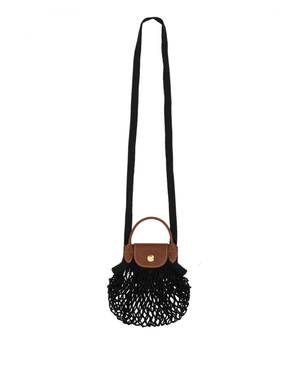 LONGCHAMP Черная хлопковая сумка через плечо, фото 1