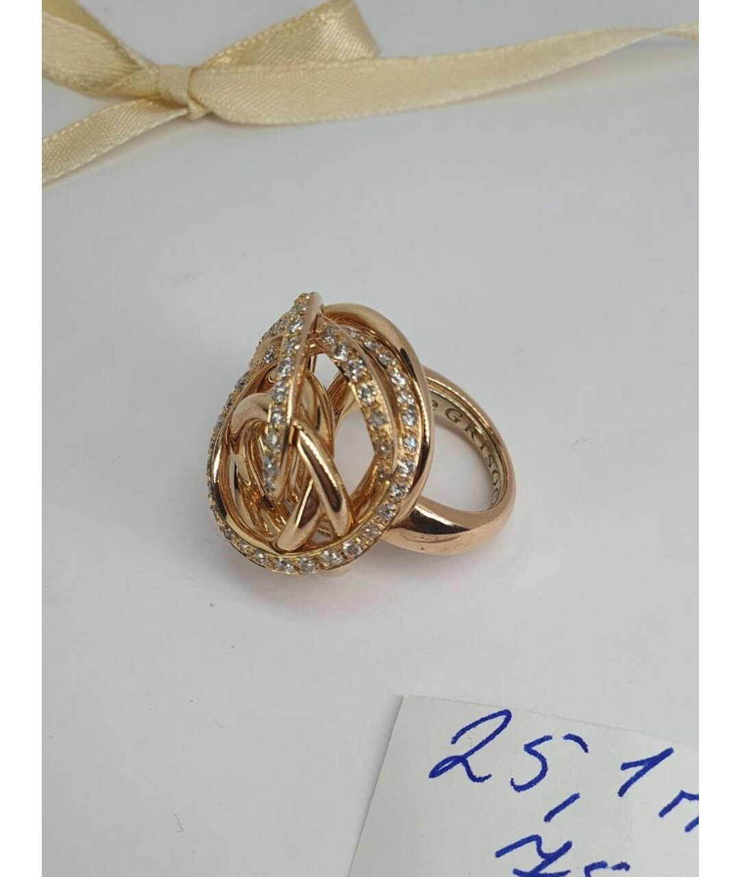 DE GRISOGONO Розовое кольцо из розового золота, фото 4