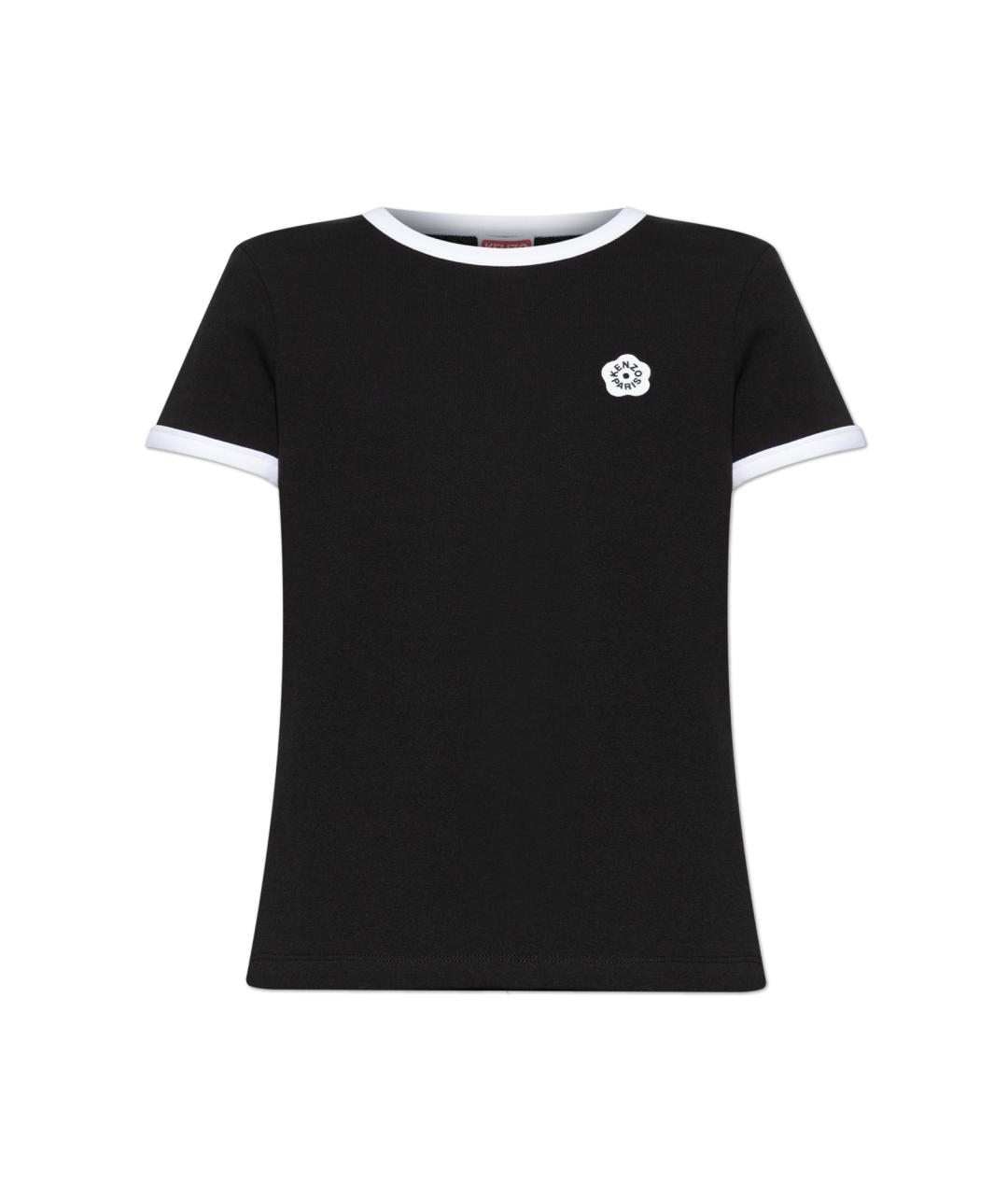 KENZO Черная хлопковая футболка, фото 1