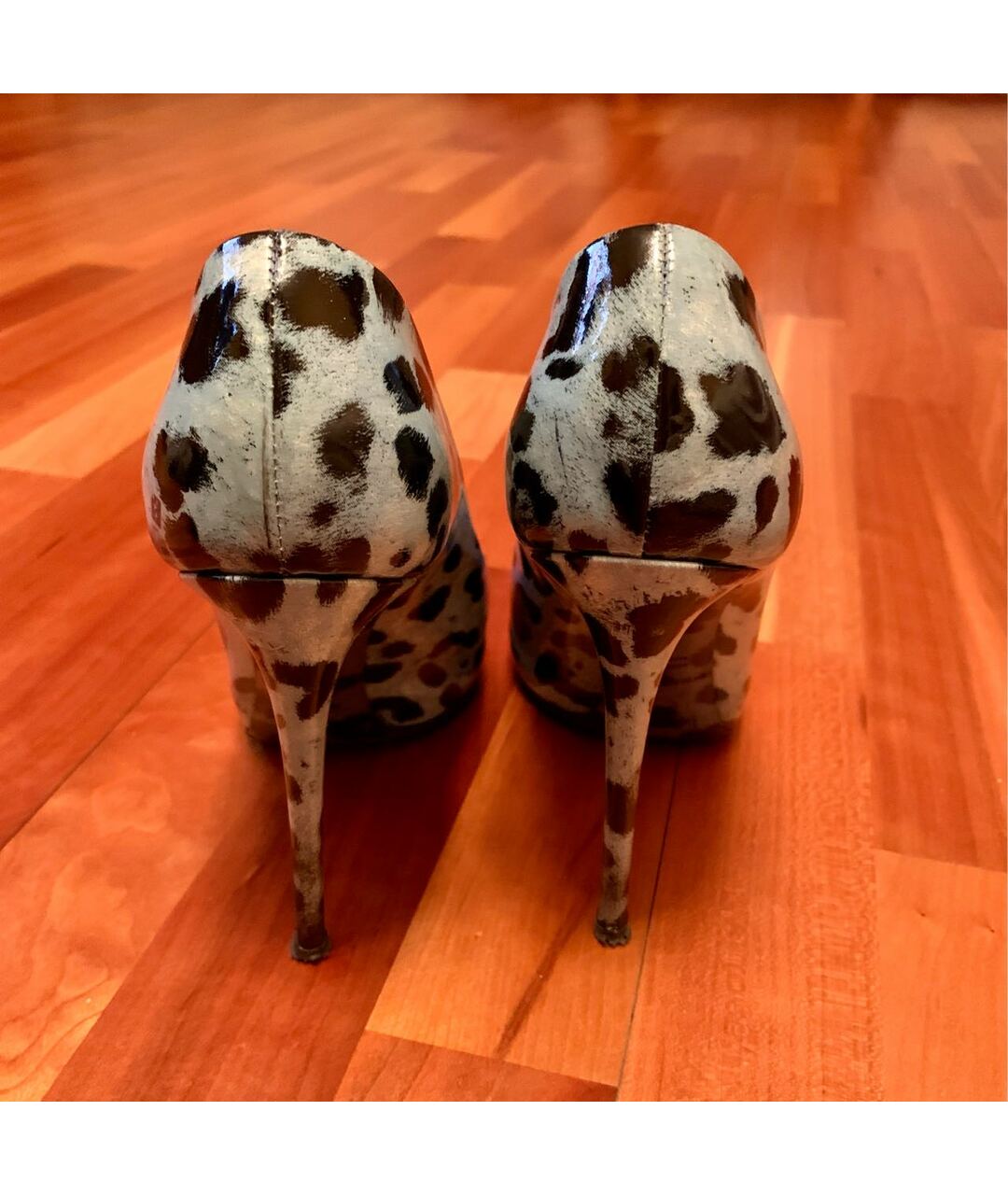 DOLCE&GABBANA Голубые туфли из лакированной кожи, фото 4