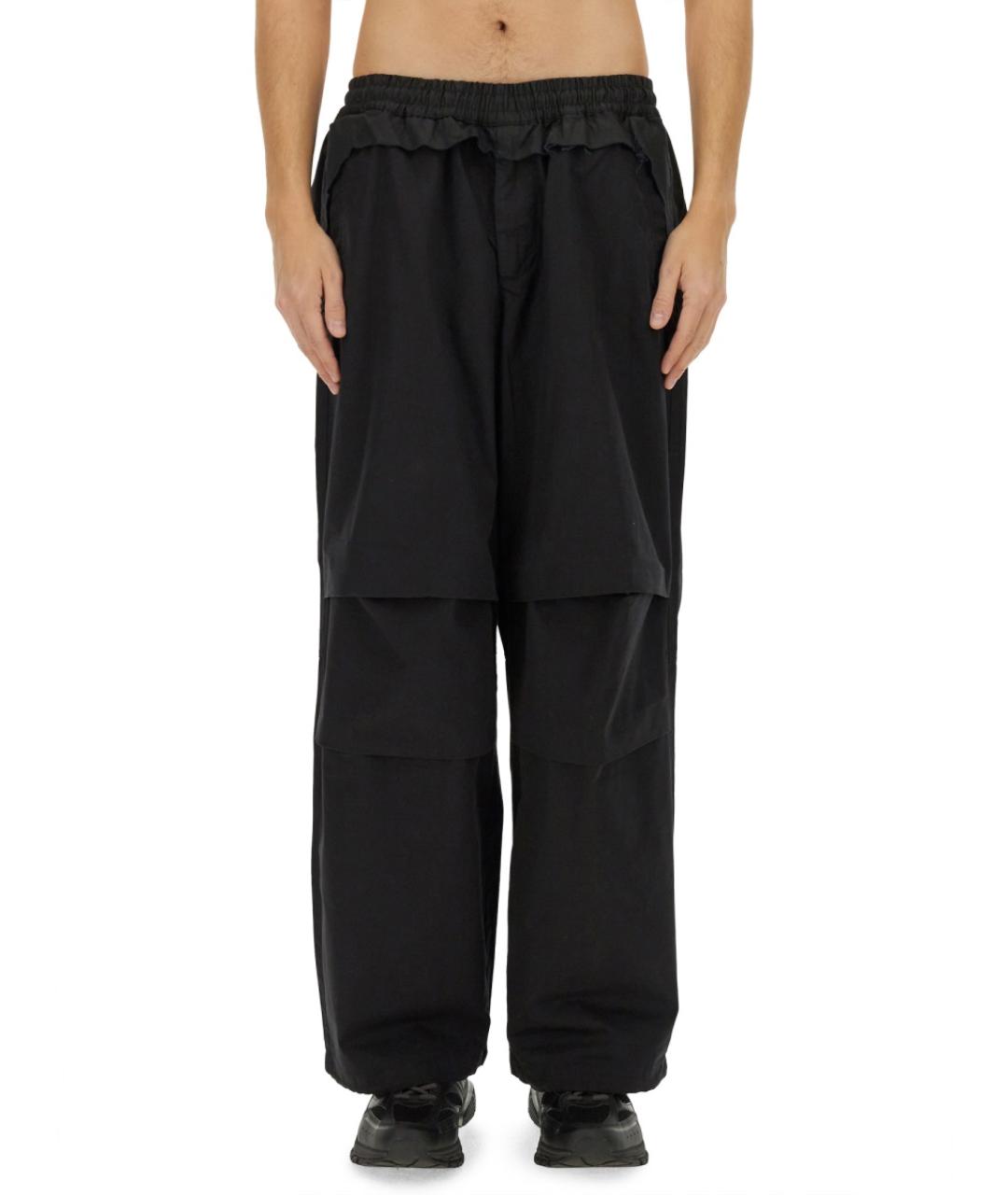 DIESEL Черные хлопковые повседневные брюки, фото 2