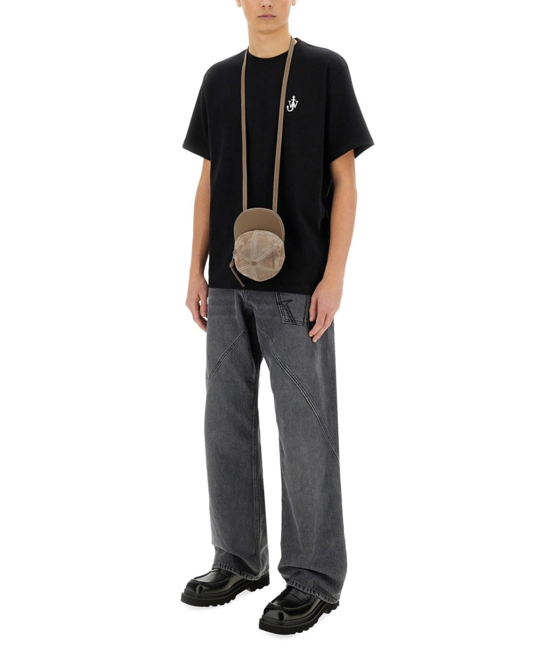 J.W.ANDERSON Черная хлопковая футболка, фото 2