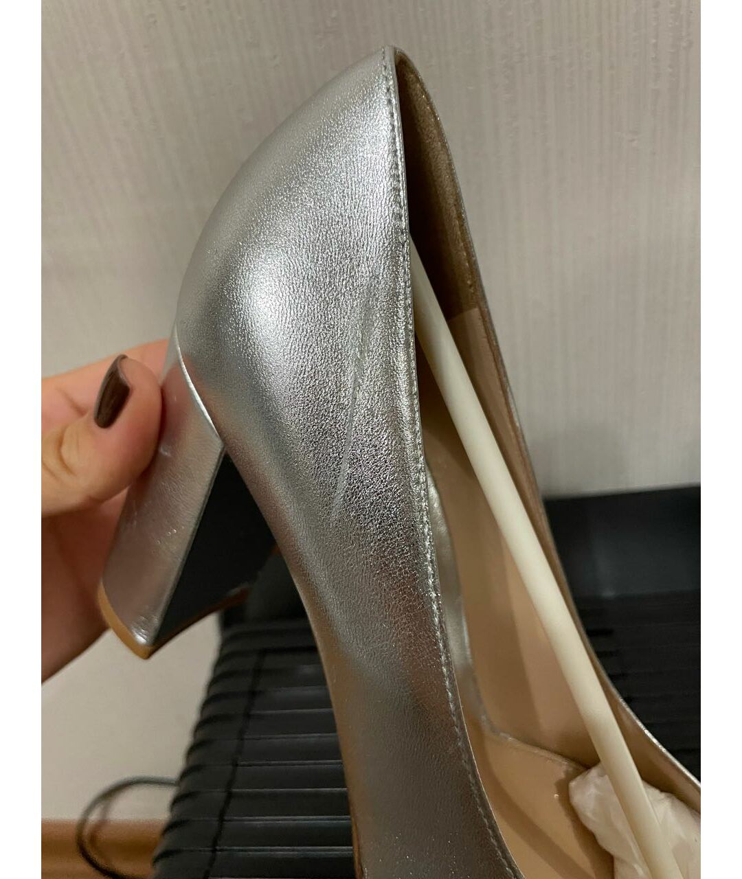 GIANVITO ROSSI Серебряные кожаные свадебные туфли на высоком каблуке, фото 5