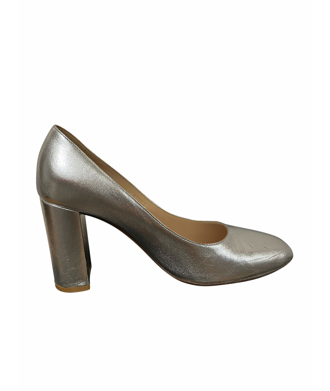 GIANVITO ROSSI Серебряные кожаные свадебные туфли на высоком каблуке, фото 1