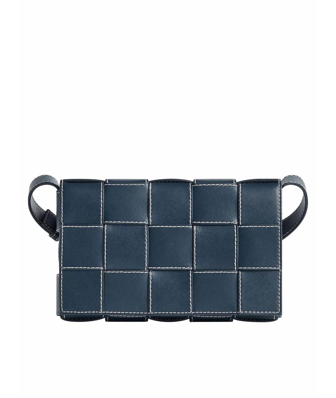 BOTTEGA VENETA Синяя кожаная сумка на плечо, фото 1