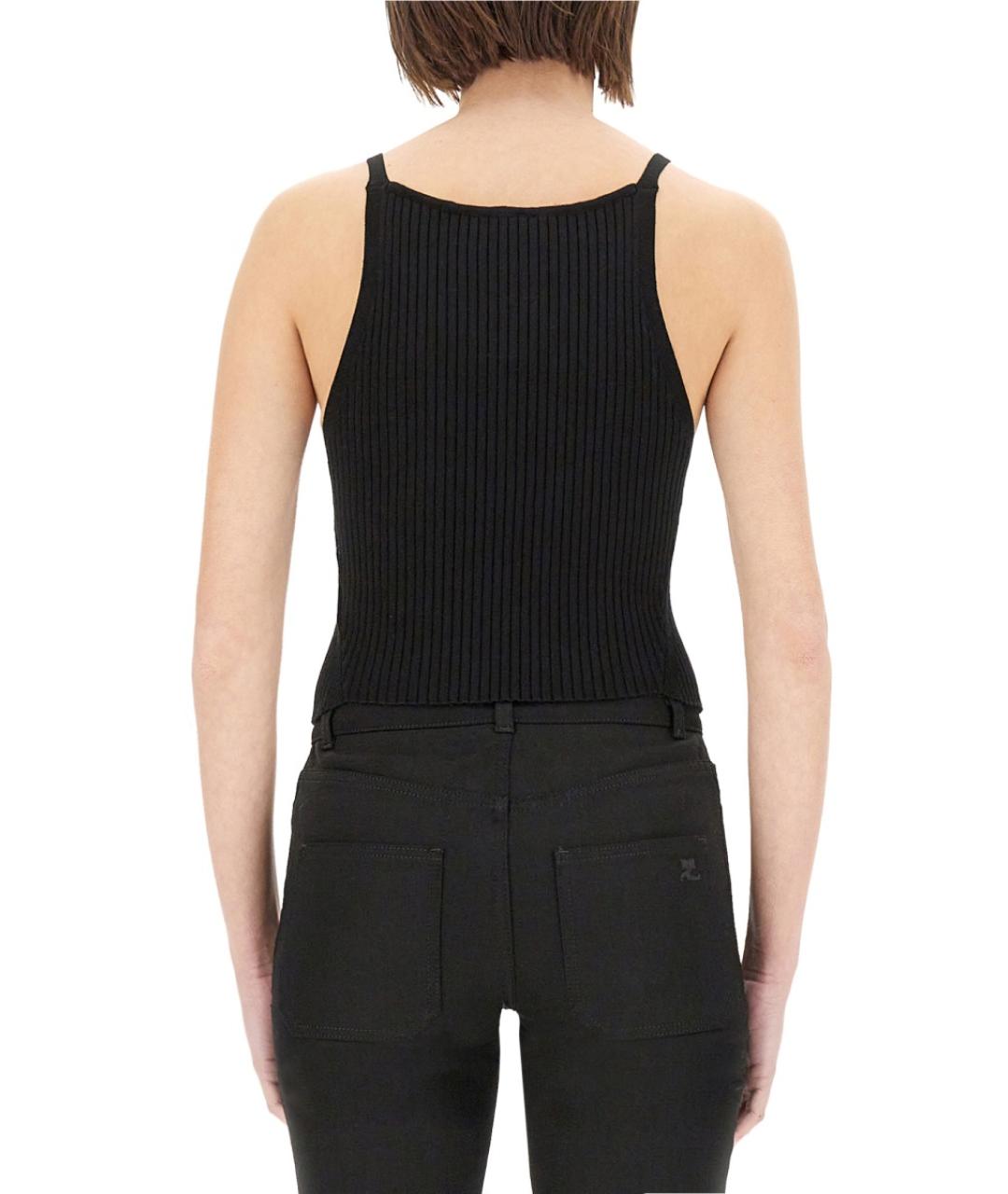 COURREGES Черная вискозная майка, фото 3