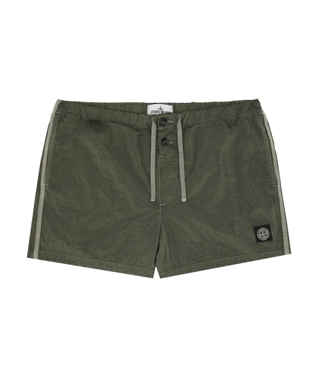 STONE ISLAND Хаки полиамидовые плавки, фото 1