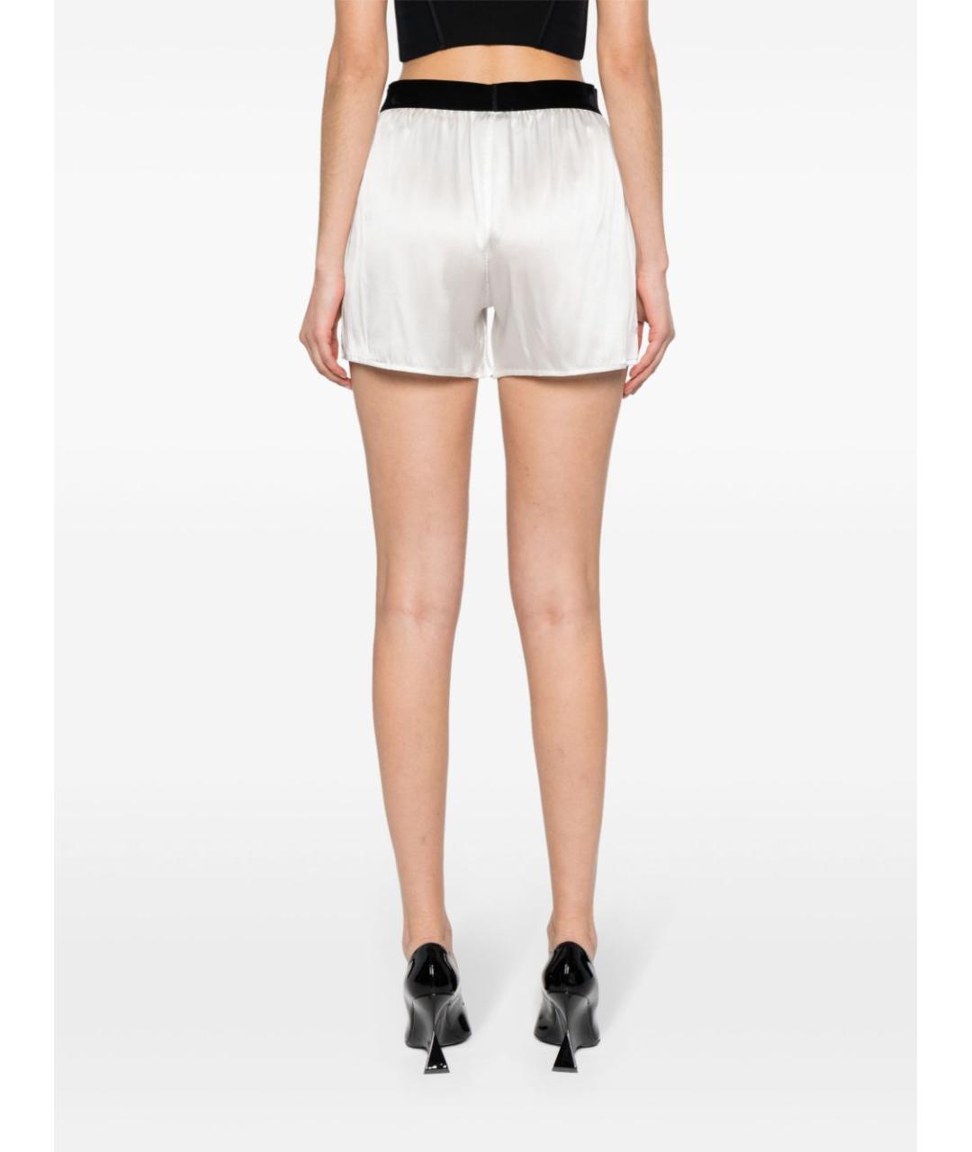 TOM FORD Белые шелковые прямые брюки, фото 4