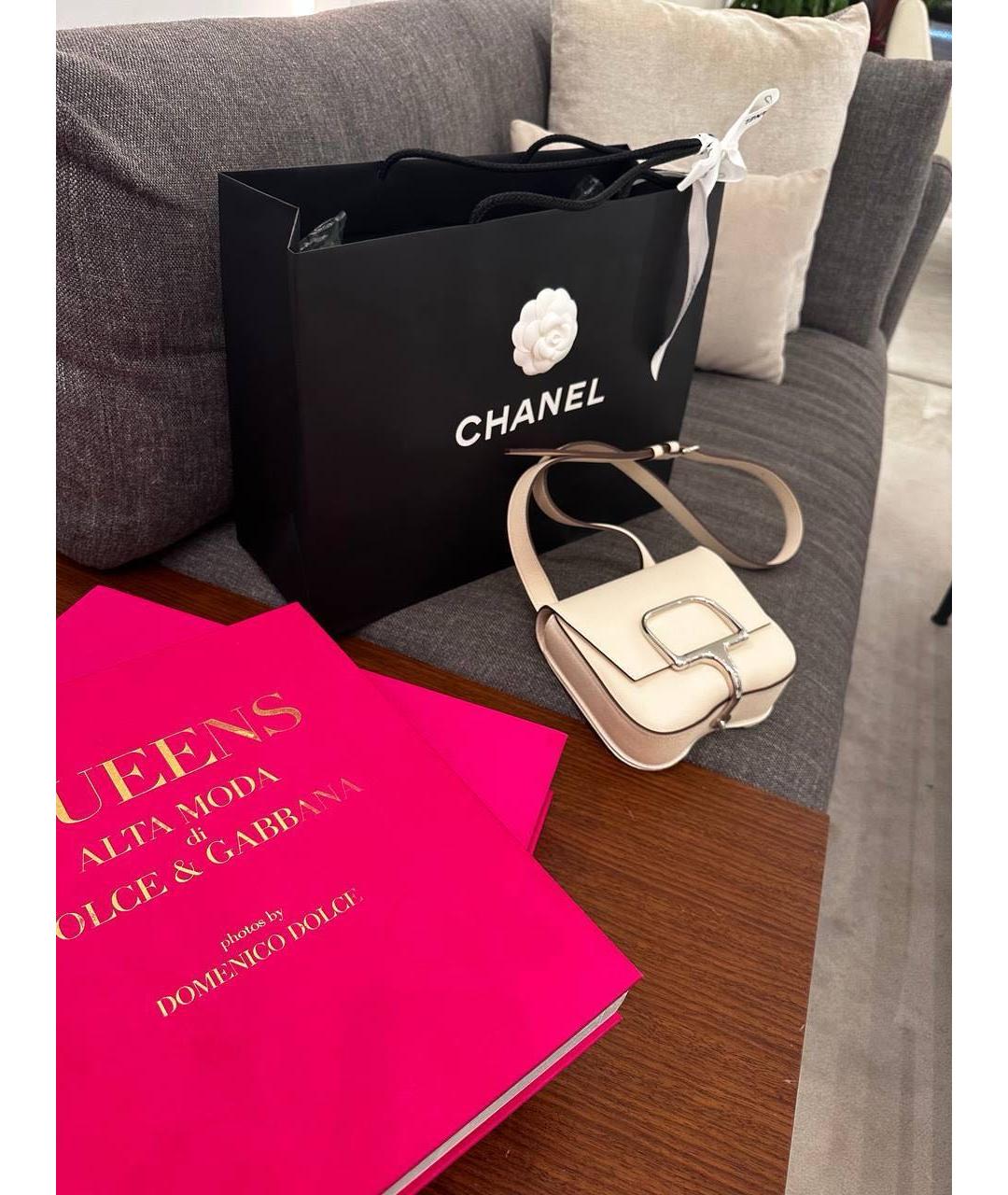 HERMES Белая кожаная сумка через плечо, фото 2