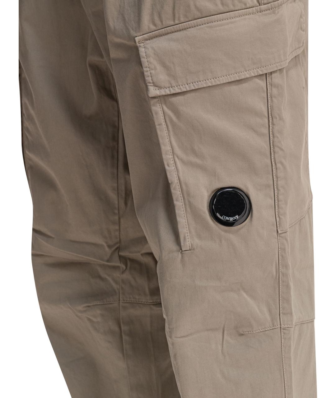 CP COMPANY Бежевые хлопковые повседневные брюки, фото 4
