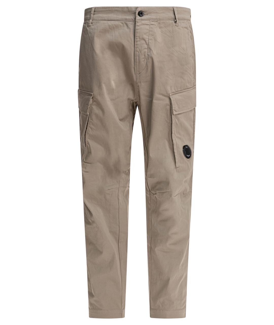 CP COMPANY Бежевые хлопковые повседневные брюки, фото 1