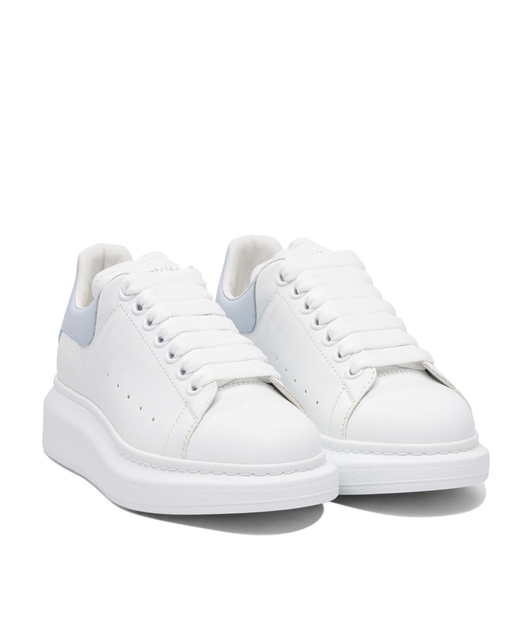 ALEXANDER MCQUEEN Белые кожаные кеды, фото 2