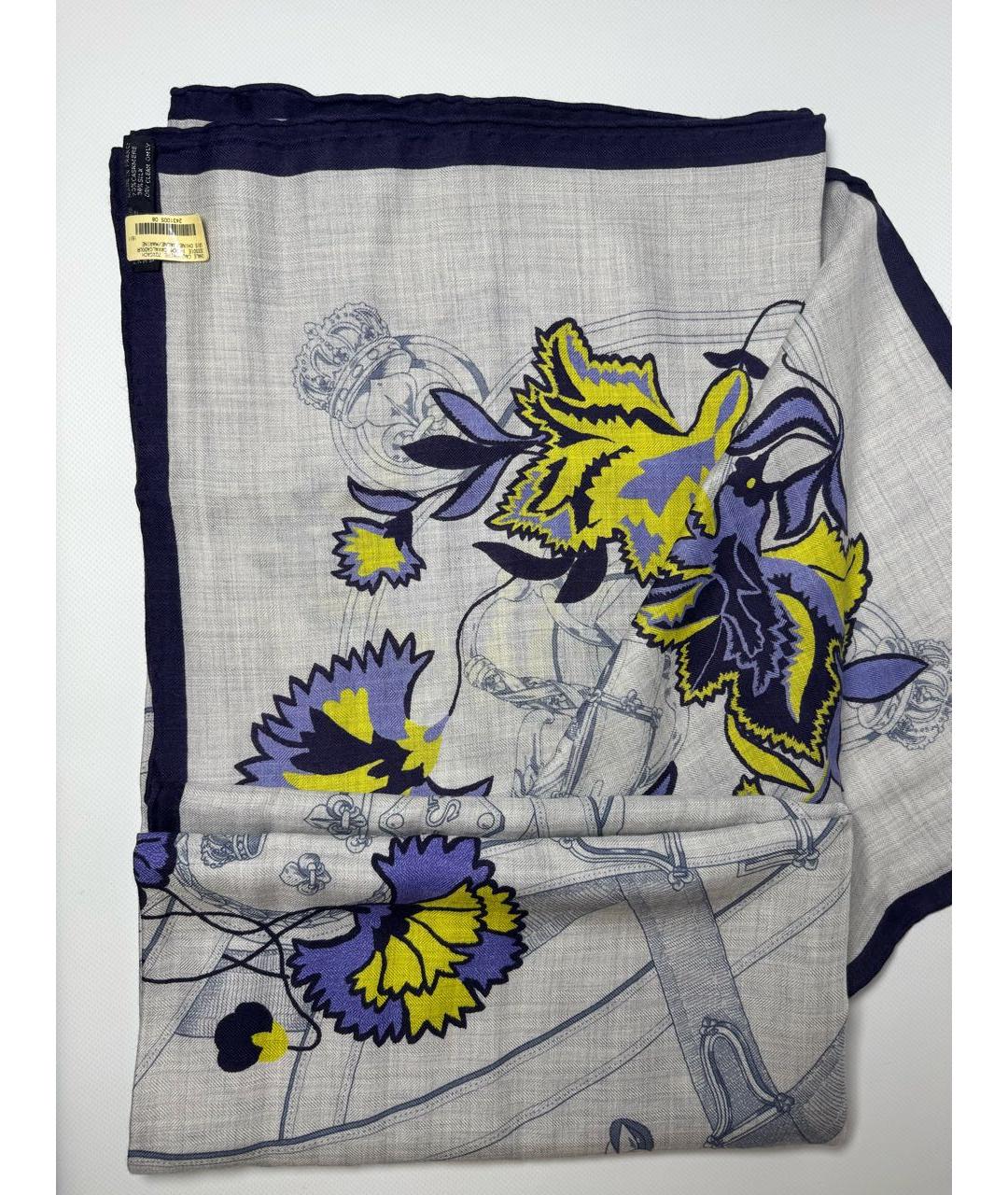 HERMES Мульти кашемировый платок, фото 9