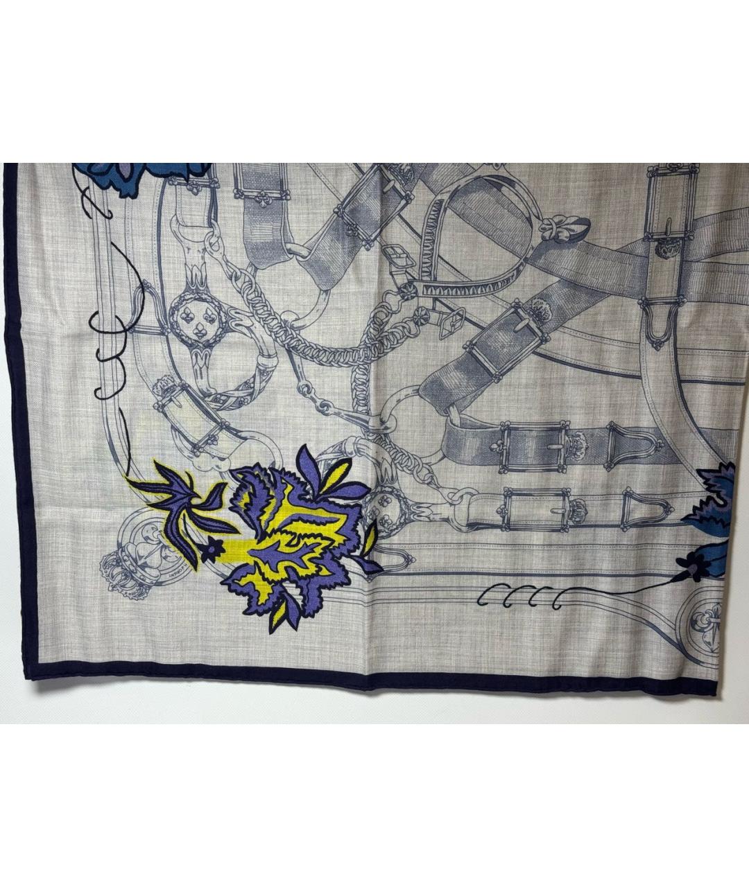 HERMES Мульти кашемировый платок, фото 2