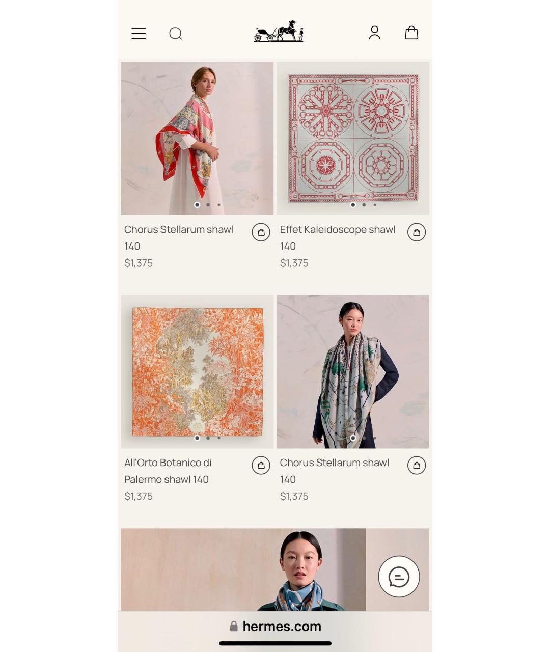 HERMES Мульти кашемировый платок, фото 8