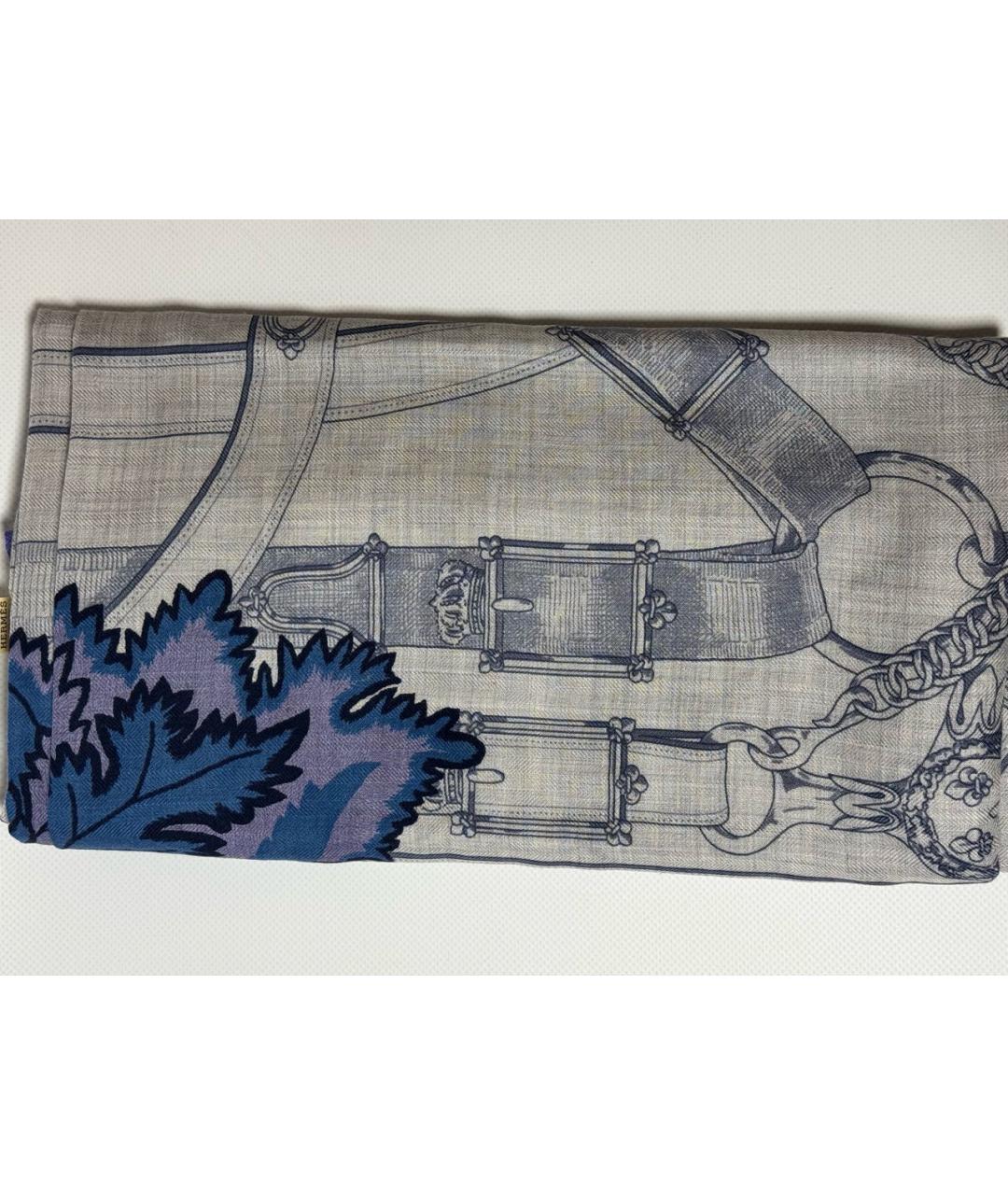 HERMES Мульти кашемировый платок, фото 5