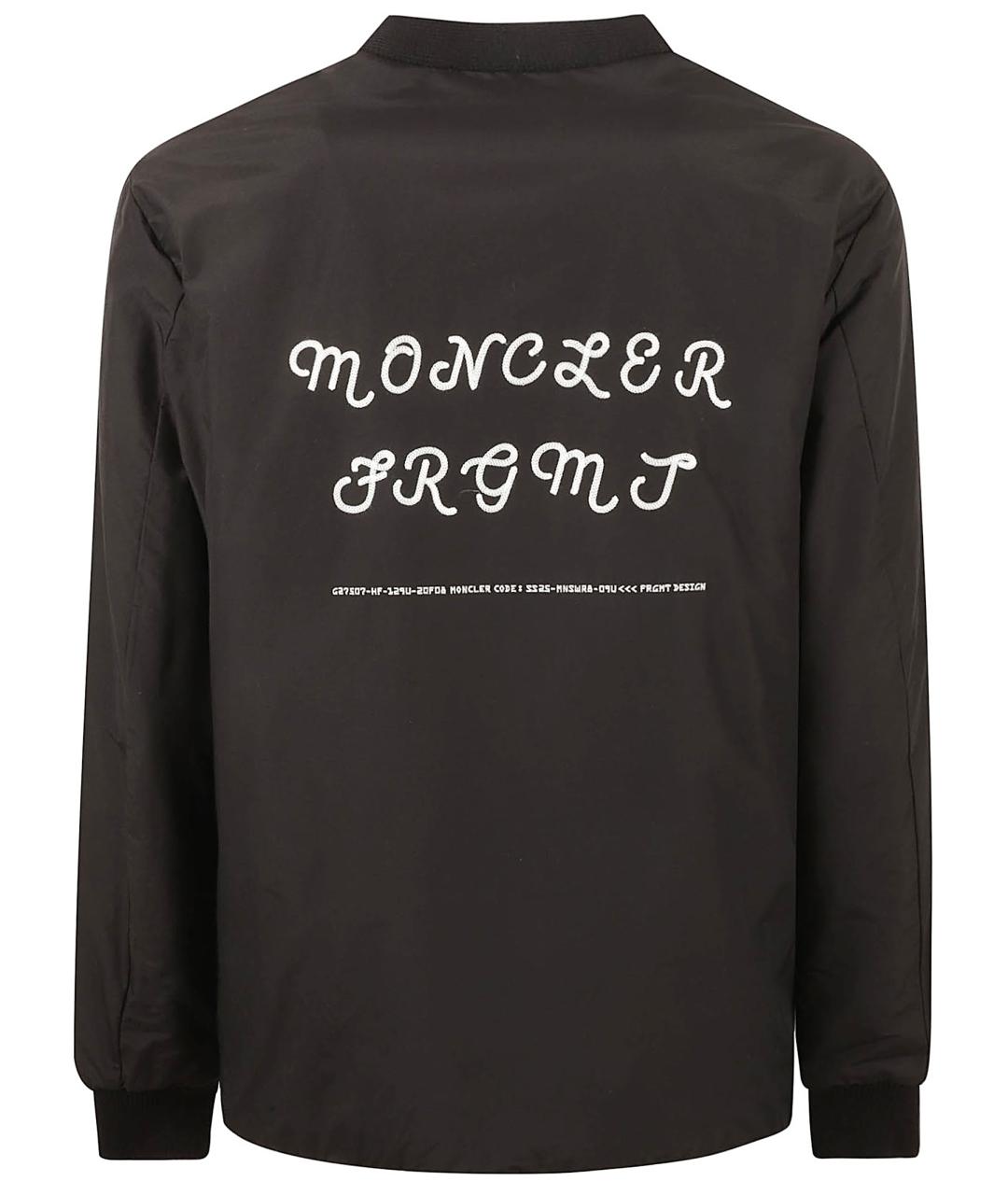 MONCLER Черное полиамидовое пальто, фото 3