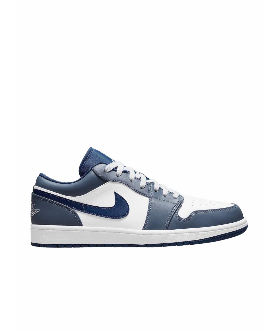 JORDAN Темно-синие кожаные низкие кроссовки / кеды, фото 1