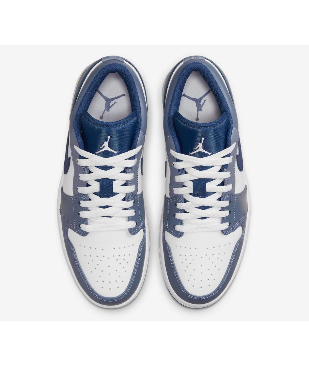 JORDAN Темно-синие кожаные низкие кроссовки / кеды, фото 3